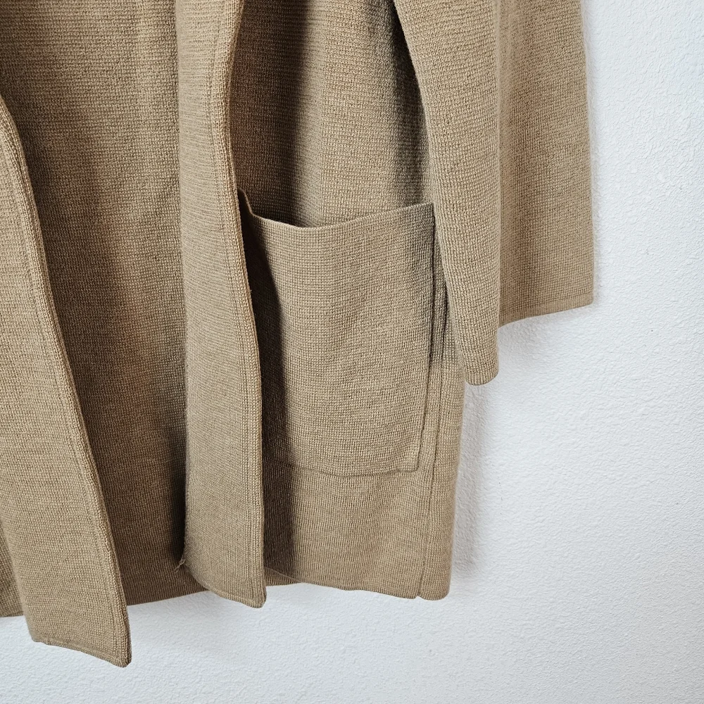 J. Crew Open-Front Sweater-Blazer in Tan XS